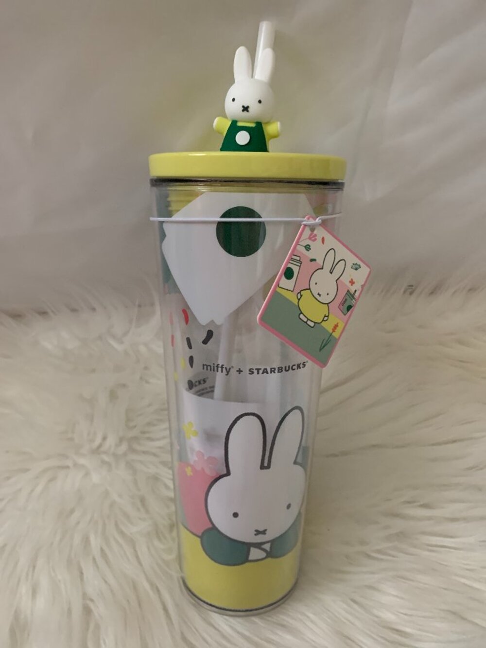 STARBUCKS X MIFFY 24 OZ Acrylic Tumbler with Straw